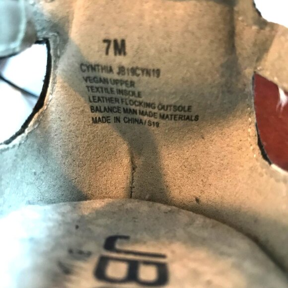 JBU By Jambu Womens Cynthia Vegan Sandals 7M Faux Leather Memory Foam Insole Gre - Picture 6 of 7